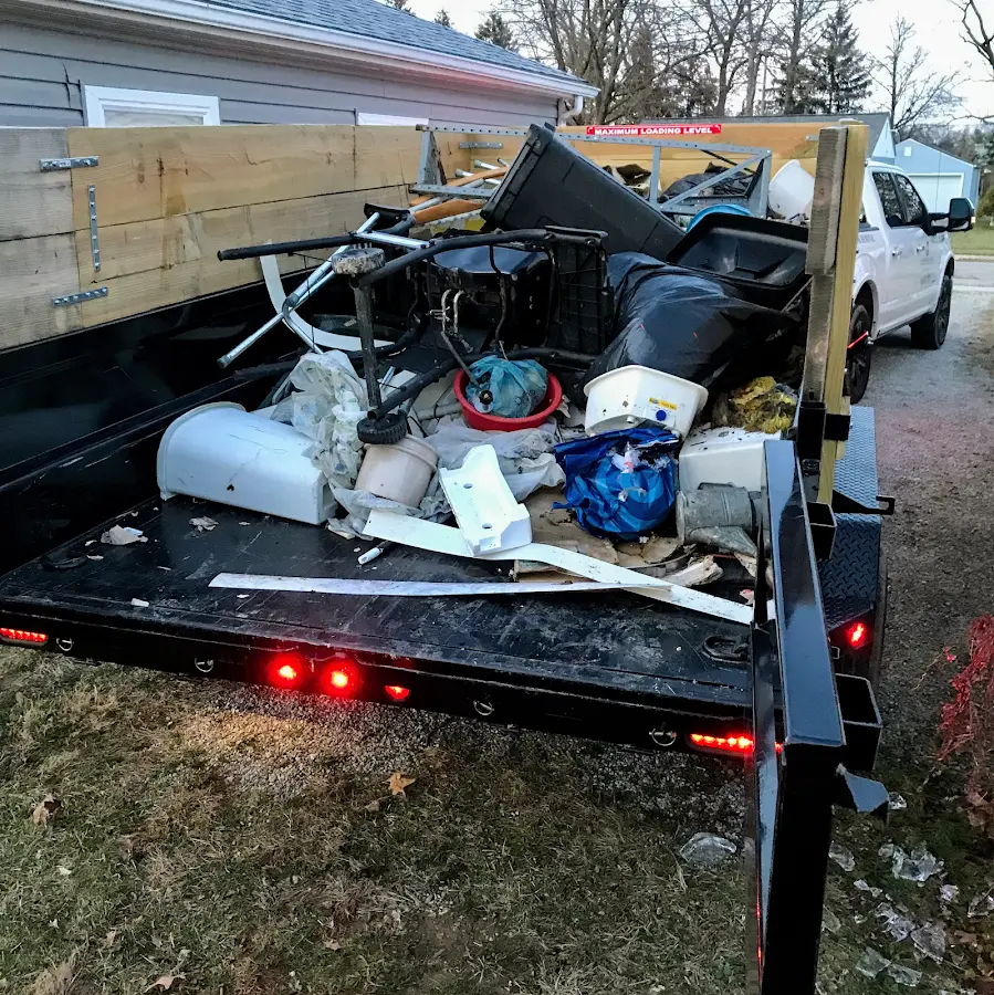 Roll-off dumpster delivered to a residential driveway in Nahant