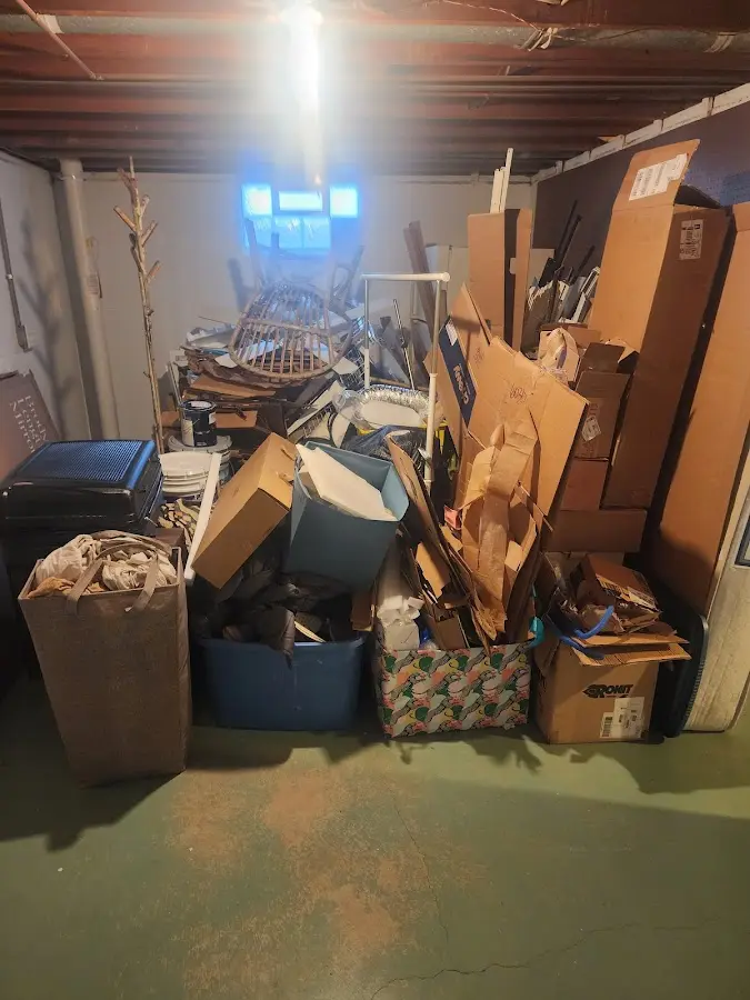 Roll-off dumpster container at job site for Concrete Dumpster Rental in Nahant